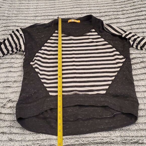 Gray striped high low Cotton Innovation sweatshirt size M - Picture 4 of 6